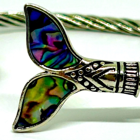 Handmade Mermaid Tail Adjustable Fit Cuff Bracelet! - Picture 6 of 8